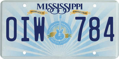 MS license plate OIW784