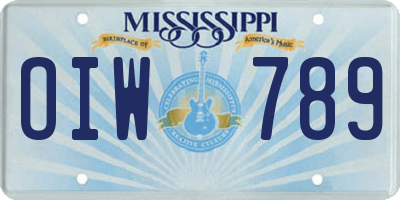 MS license plate OIW789