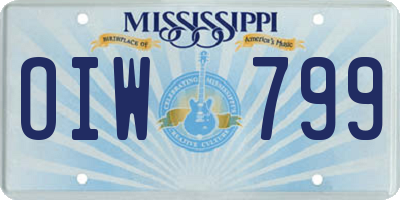 MS license plate OIW799