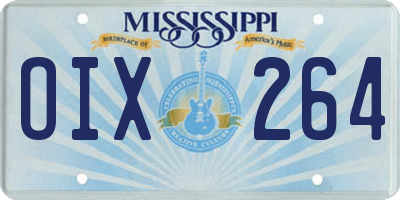 MS license plate OIX264