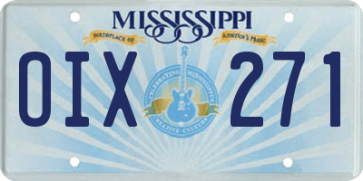 MS license plate OIX271
