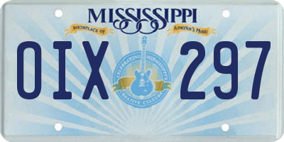 MS license plate OIX297
