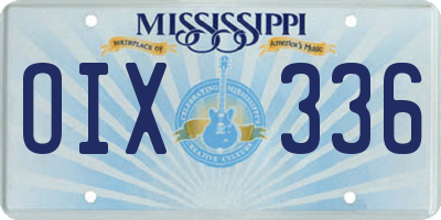 MS license plate OIX336