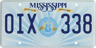 MS license plate OIX338