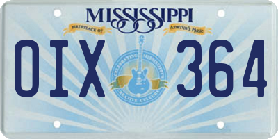 MS license plate OIX364