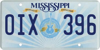 MS license plate OIX396