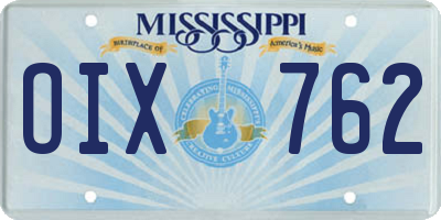 MS license plate OIX762