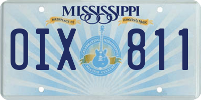 MS license plate OIX811