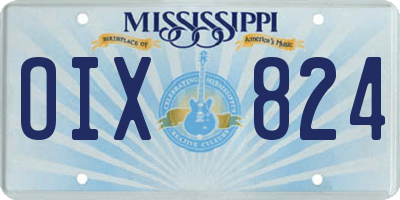 MS license plate OIX824