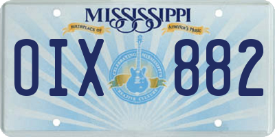 MS license plate OIX882