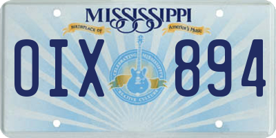 MS license plate OIX894