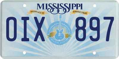 MS license plate OIX897