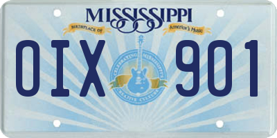 MS license plate OIX901