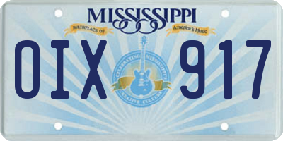 MS license plate OIX917