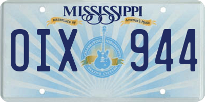 MS license plate OIX944