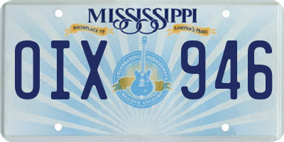 MS license plate OIX946
