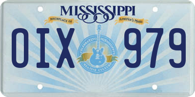 MS license plate OIX979