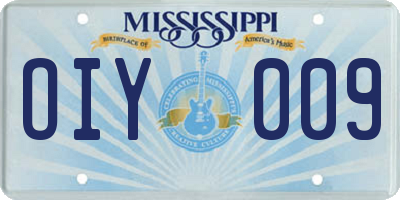 MS license plate OIY009