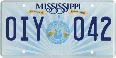 MS license plate OIY042