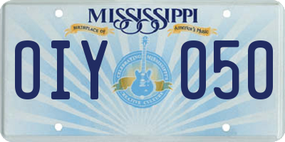 MS license plate OIY050
