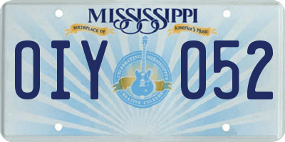 MS license plate OIY052