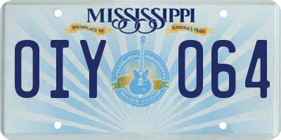MS license plate OIY064