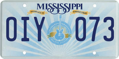 MS license plate OIY073
