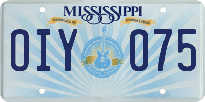 MS license plate OIY075