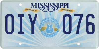 MS license plate OIY076
