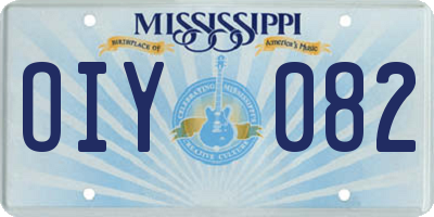 MS license plate OIY082