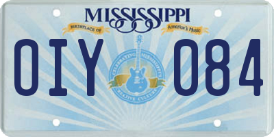MS license plate OIY084