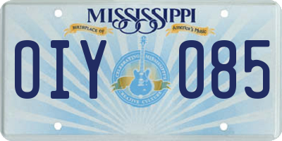 MS license plate OIY085