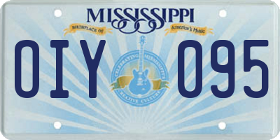 MS license plate OIY095