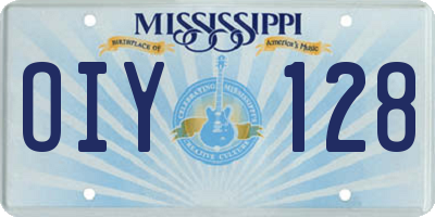 MS license plate OIY128