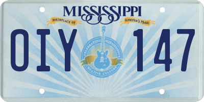 MS license plate OIY147