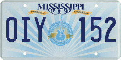 MS license plate OIY152