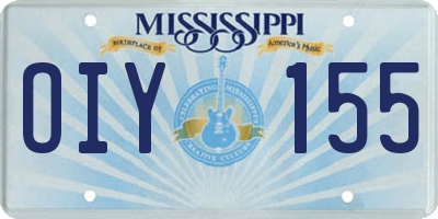 MS license plate OIY155