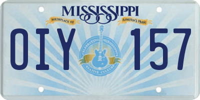 MS license plate OIY157