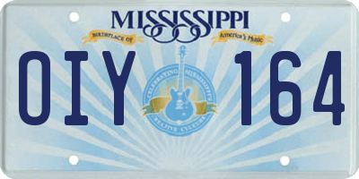MS license plate OIY164