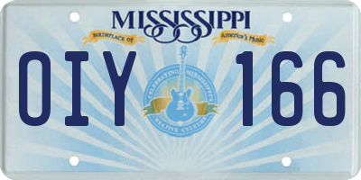 MS license plate OIY166