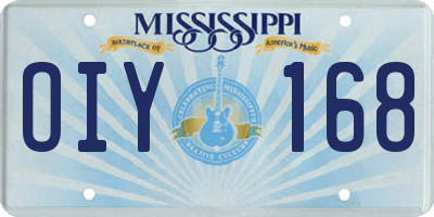 MS license plate OIY168