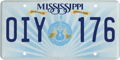 MS license plate OIY176