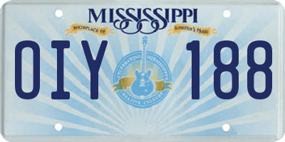 MS license plate OIY188