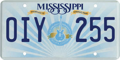 MS license plate OIY255