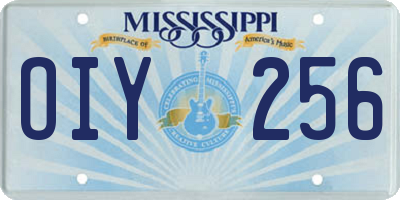 MS license plate OIY256