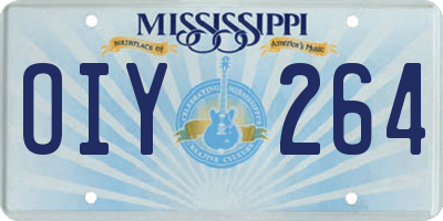 MS license plate OIY264