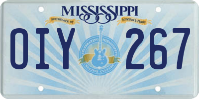 MS license plate OIY267
