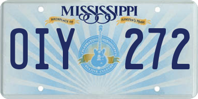 MS license plate OIY272