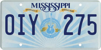 MS license plate OIY275