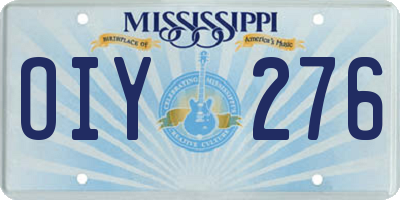 MS license plate OIY276